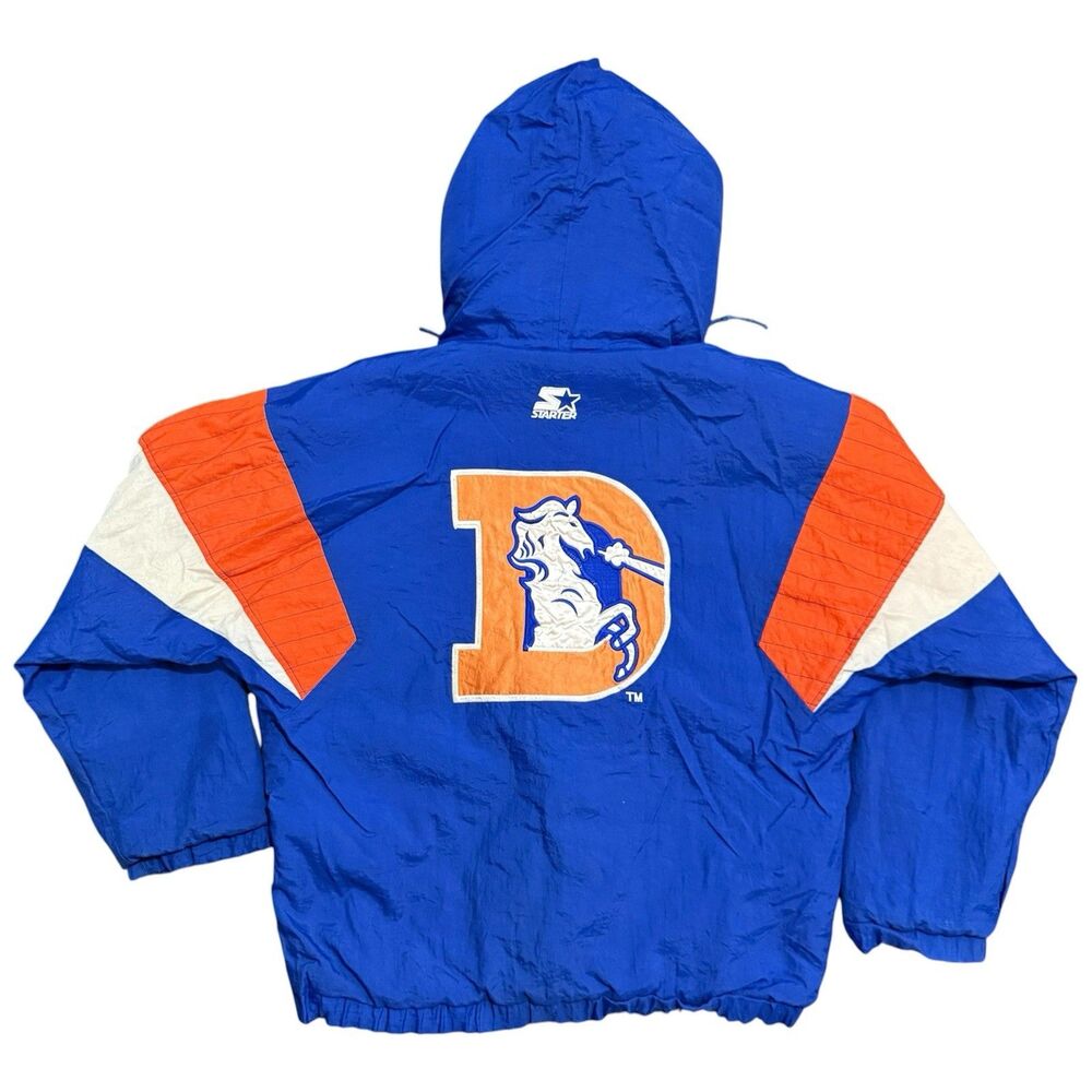 Vintage 90s Denver Broncos Starter Pro Line Pullover Jacket Medium NFL Puffer